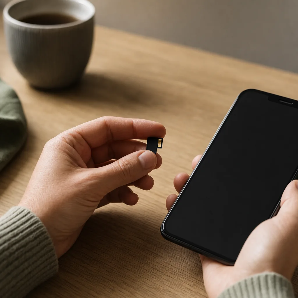Redaktionell bild om basta microsd kort