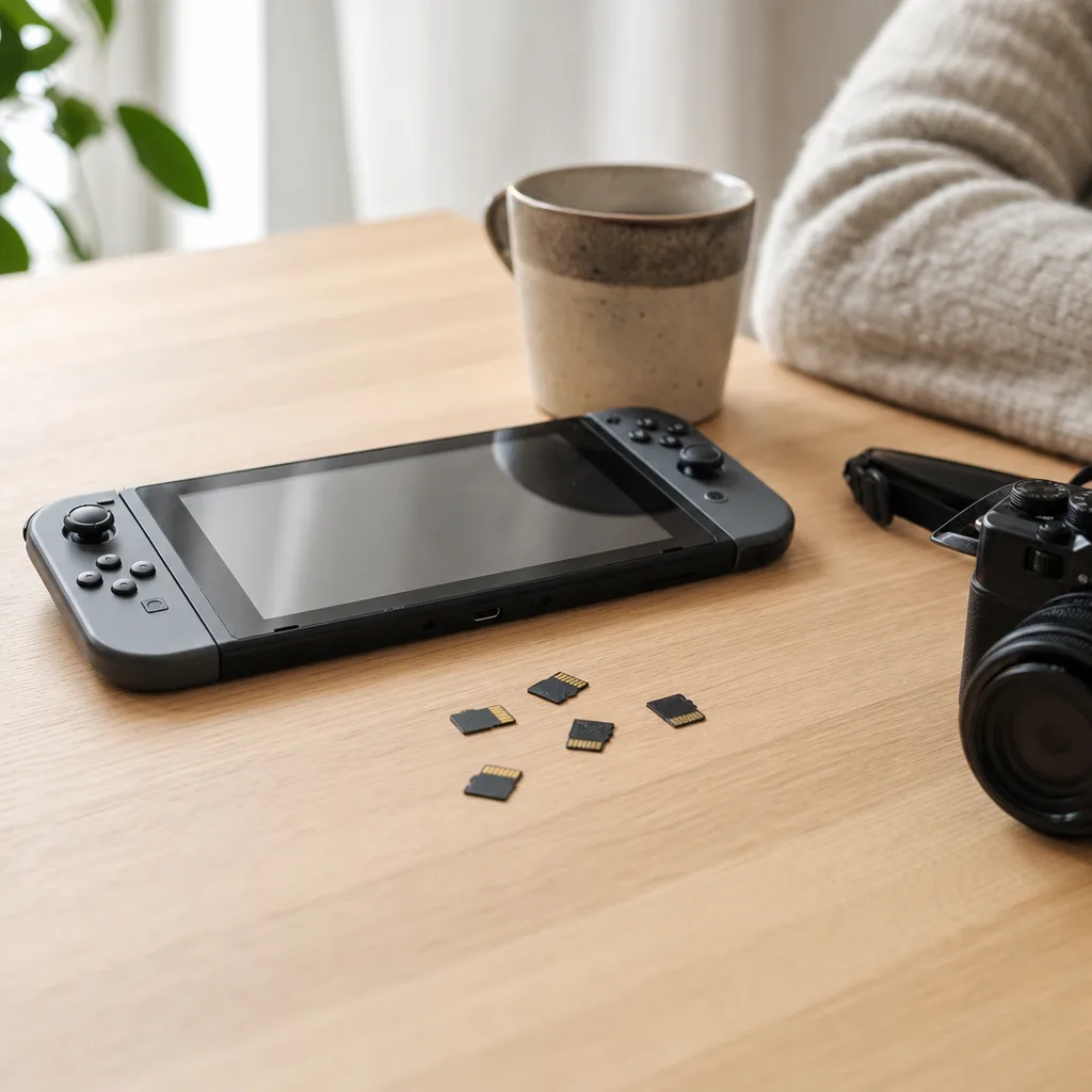 Redaktionell bild om minneskort nintendo switch