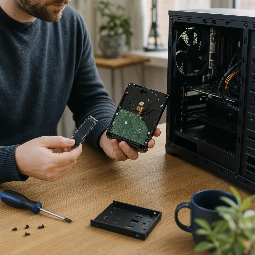 Redaktionell bild om ssd vs hdd