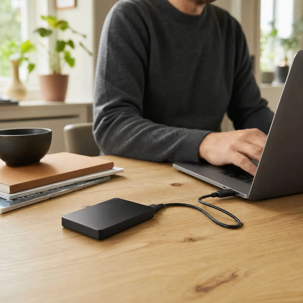 Redaktionell bild om toshiba harddisk